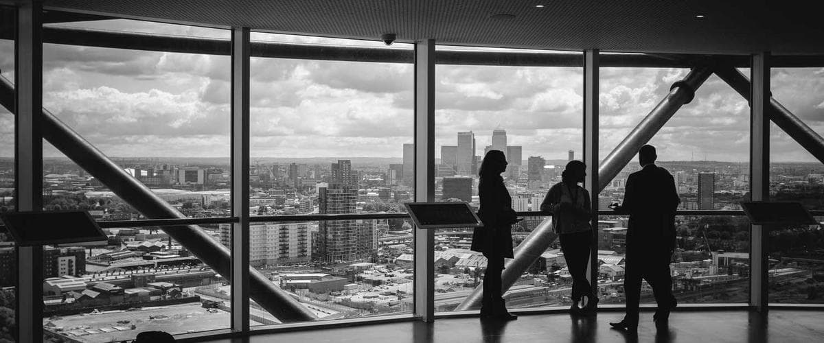 A team working together in a modern office